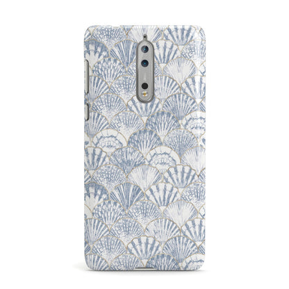 Blue Seashell Pattern Nokia Case