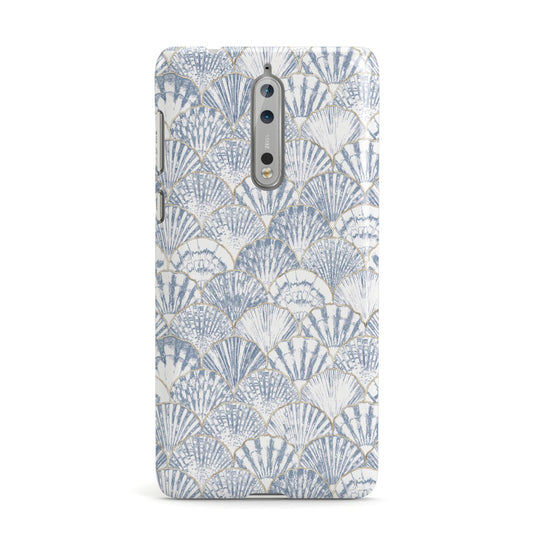 Blue Seashell Pattern Nokia Case