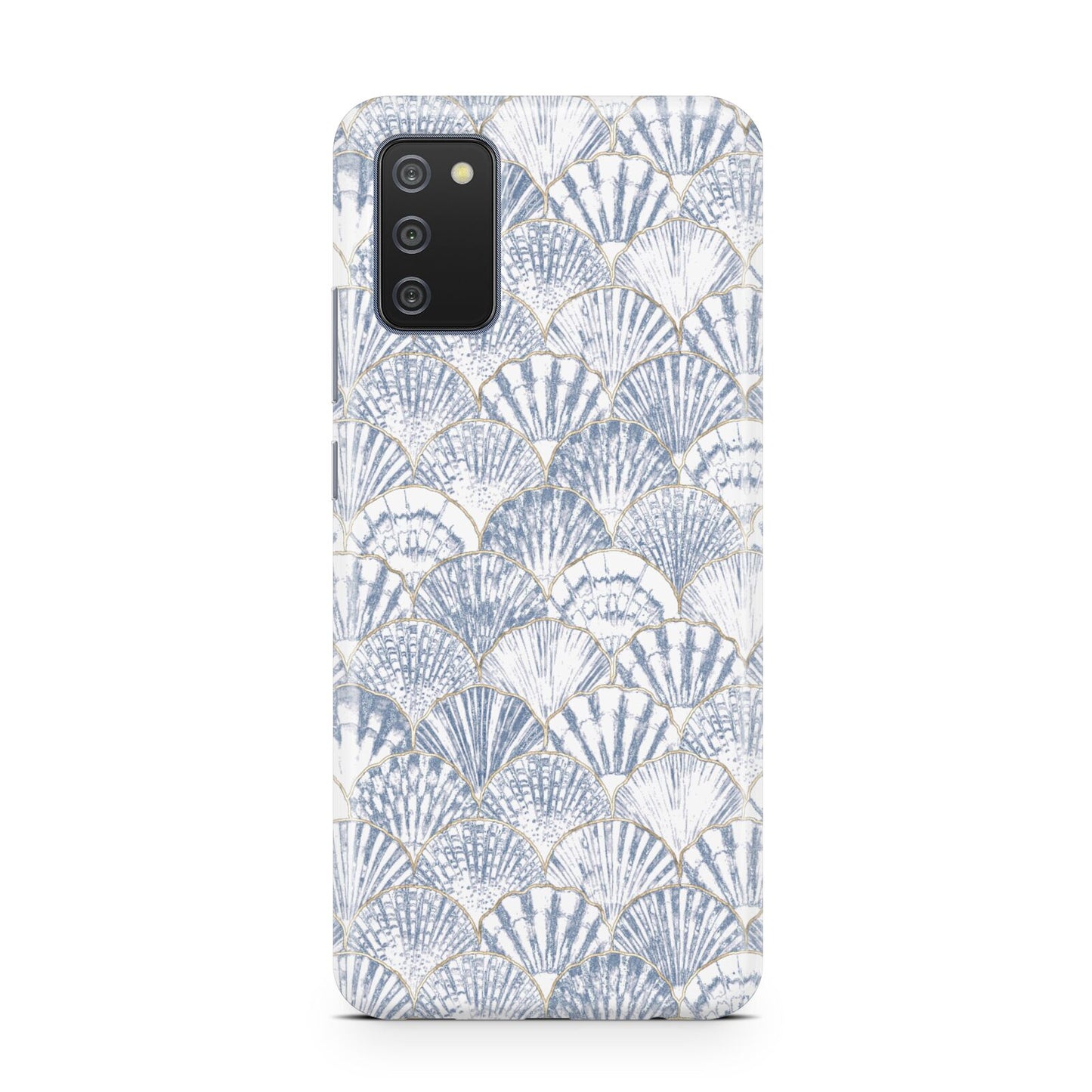 Blue Seashell Pattern Samsung A02s Case
