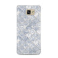 Blue Seashell Pattern Samsung Galaxy A5 2016 Case on gold phone