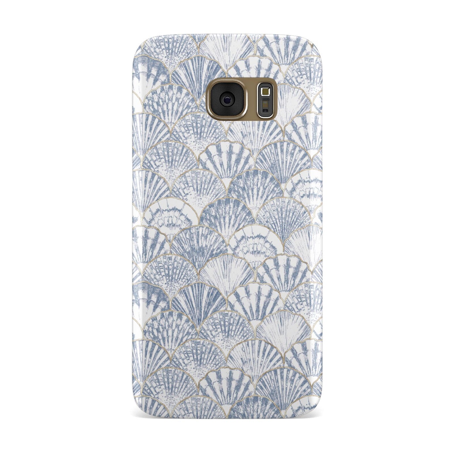 Blue Seashell Pattern Samsung Galaxy Case