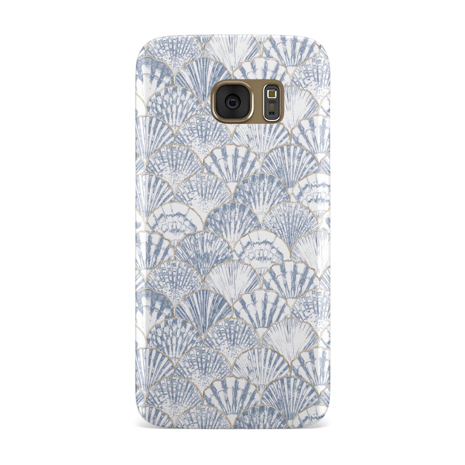 Blue Seashell Pattern Samsung Galaxy Case