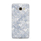 Blue Seashell Pattern Samsung Galaxy J7 2016 Case on gold phone