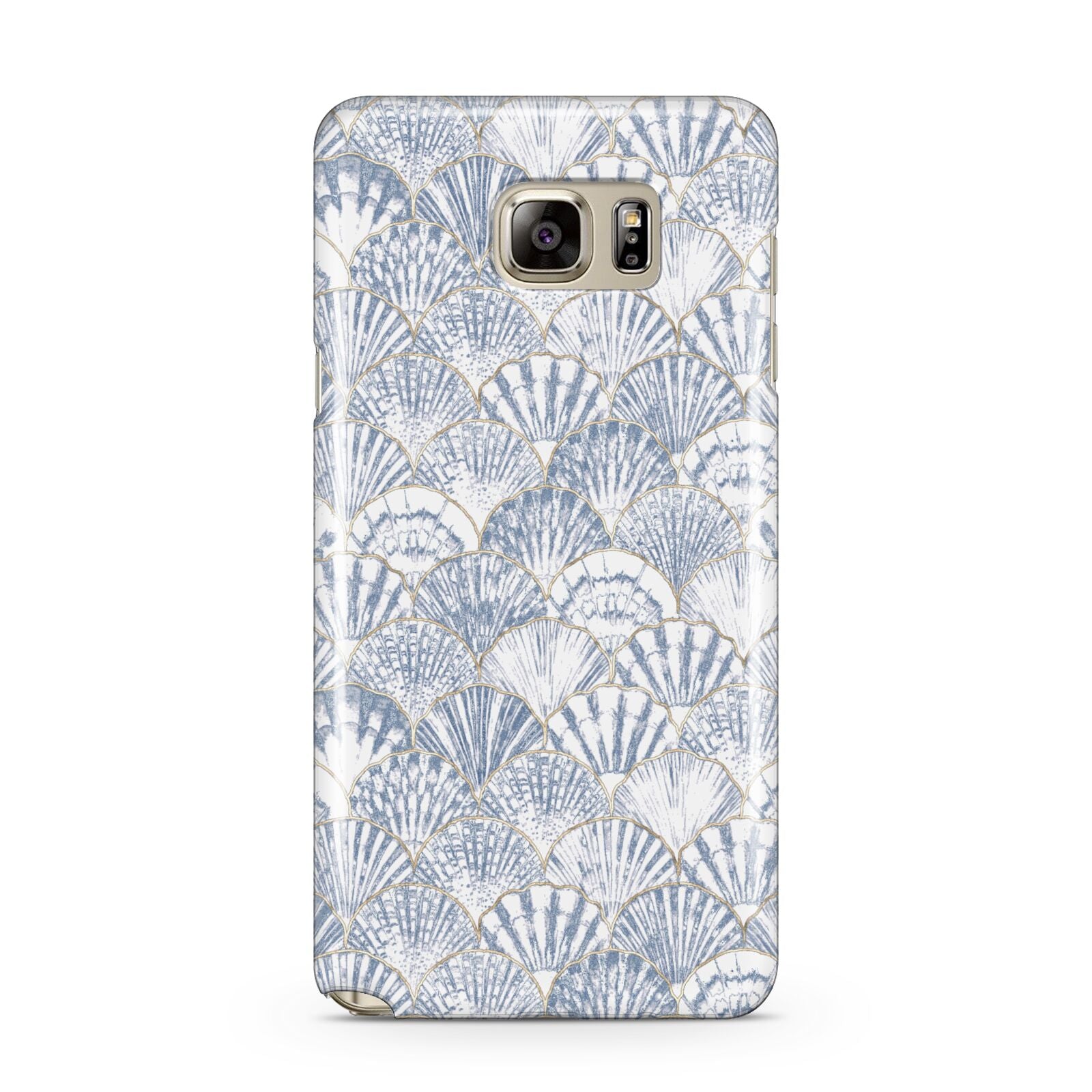 Blue Seashell Pattern Samsung Galaxy Note 5 Case