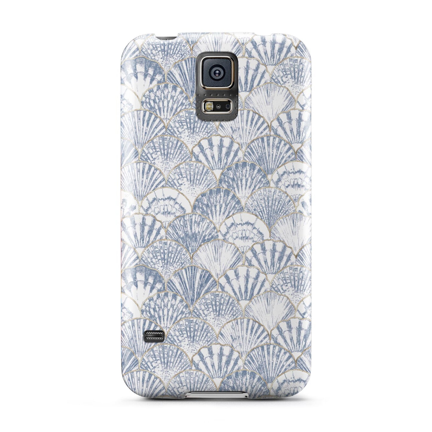 Blue Seashell Pattern Samsung Galaxy S5 Case