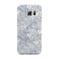 Blue Seashell Pattern Samsung Galaxy S6 Edge Case