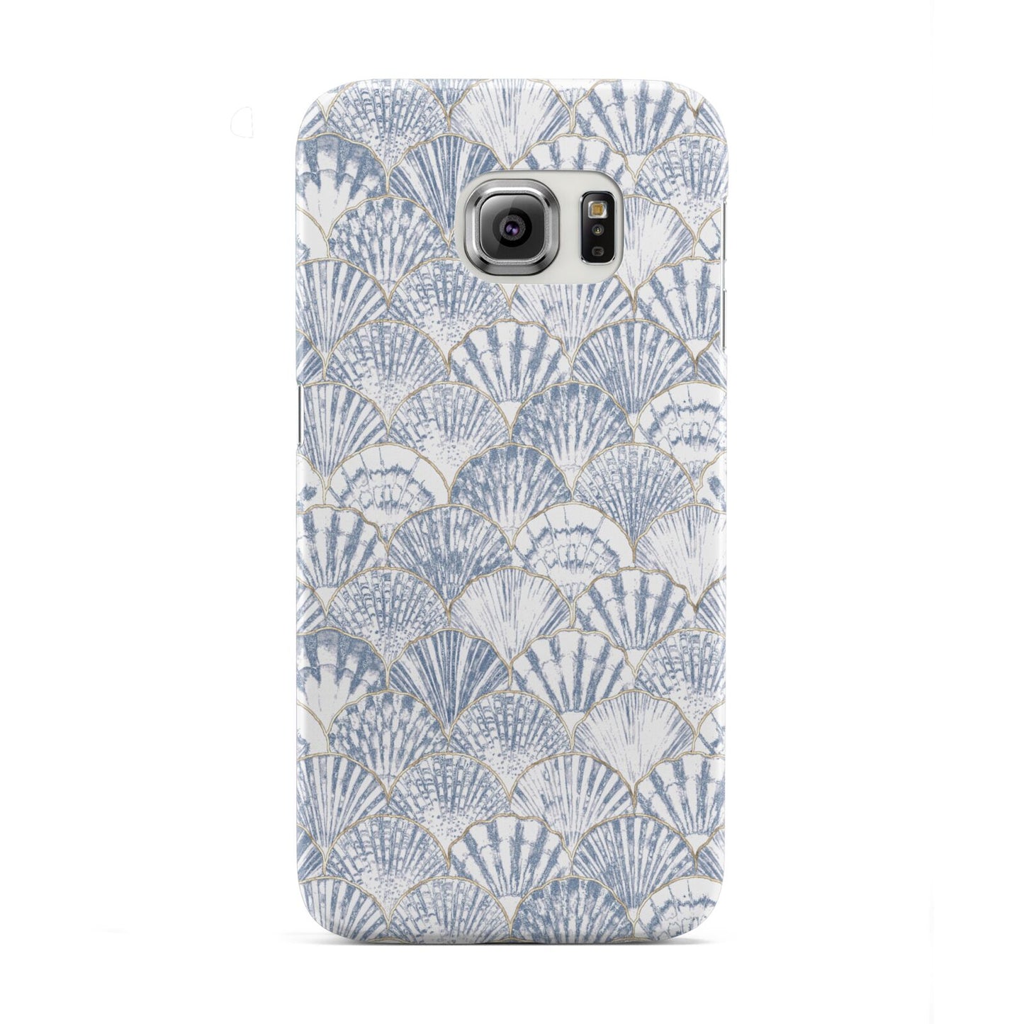 Blue Seashell Pattern Samsung Galaxy S6 Edge Case