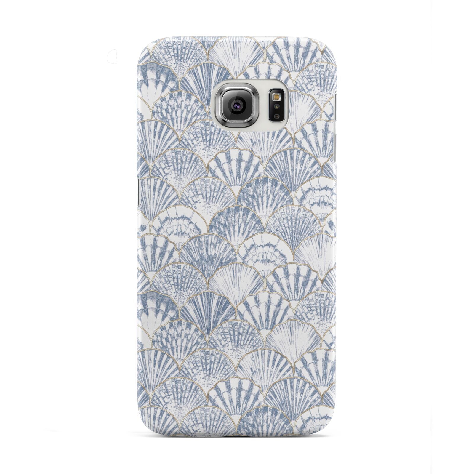 Blue Seashell Pattern Samsung Galaxy S6 Edge Case