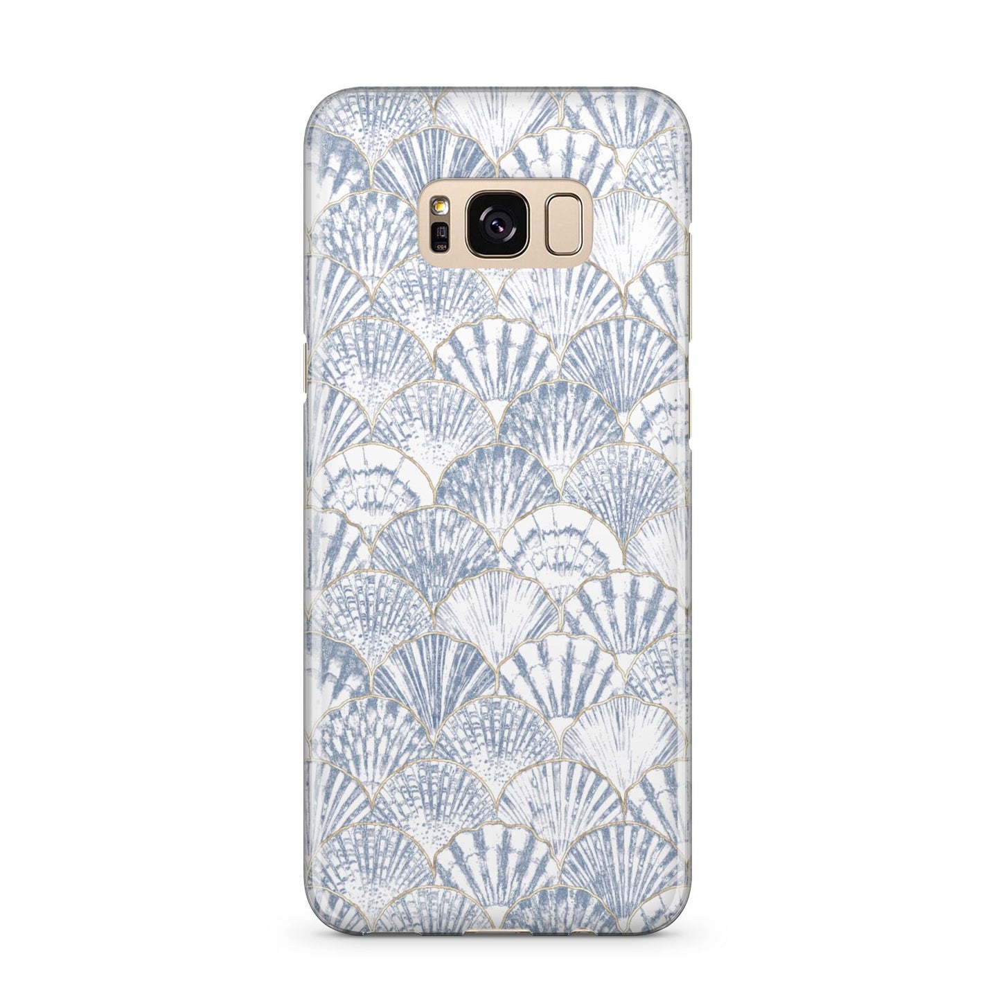 Blue Seashell Pattern Samsung Galaxy S8 Plus Case