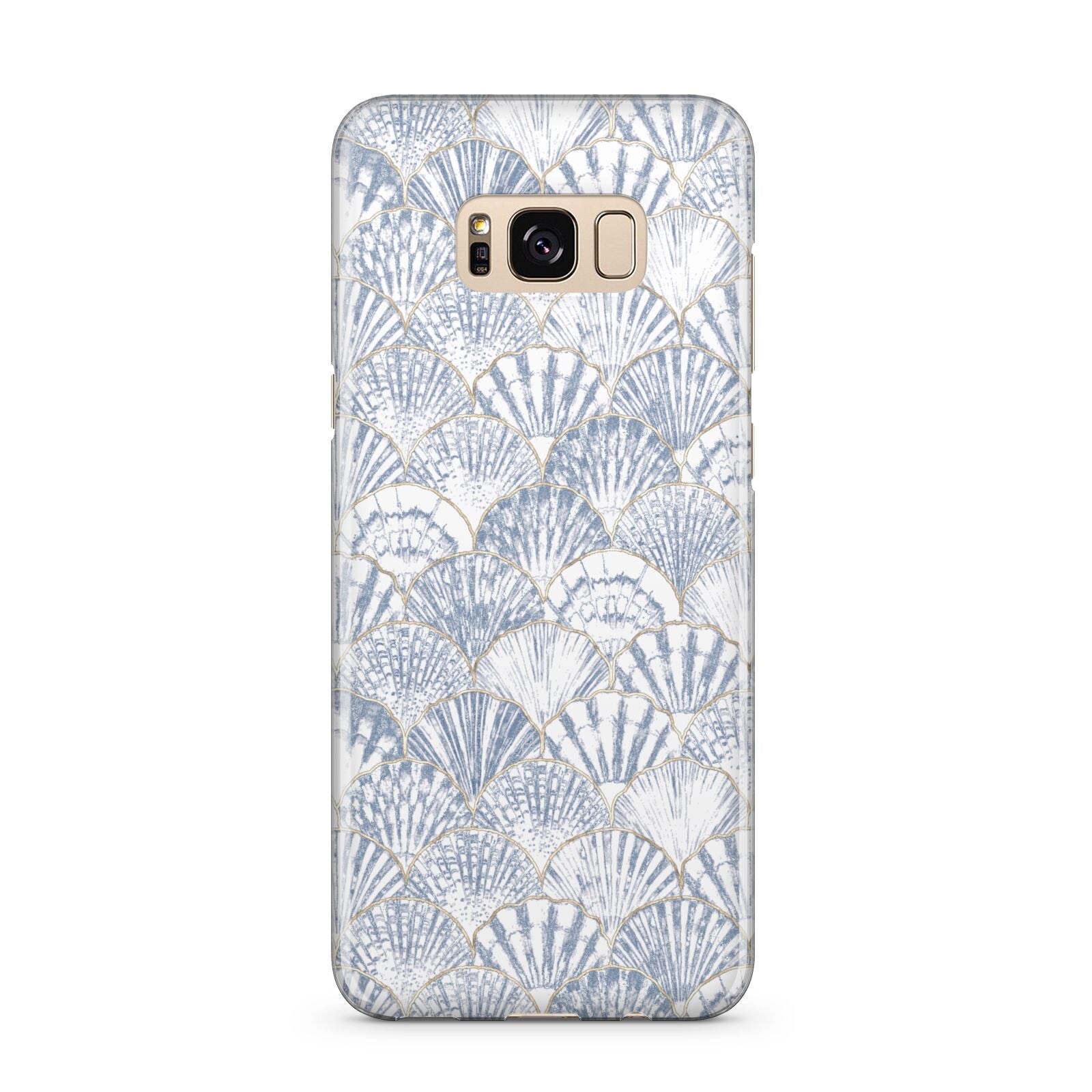 Blue Seashell Pattern Samsung Galaxy S8 Plus Case