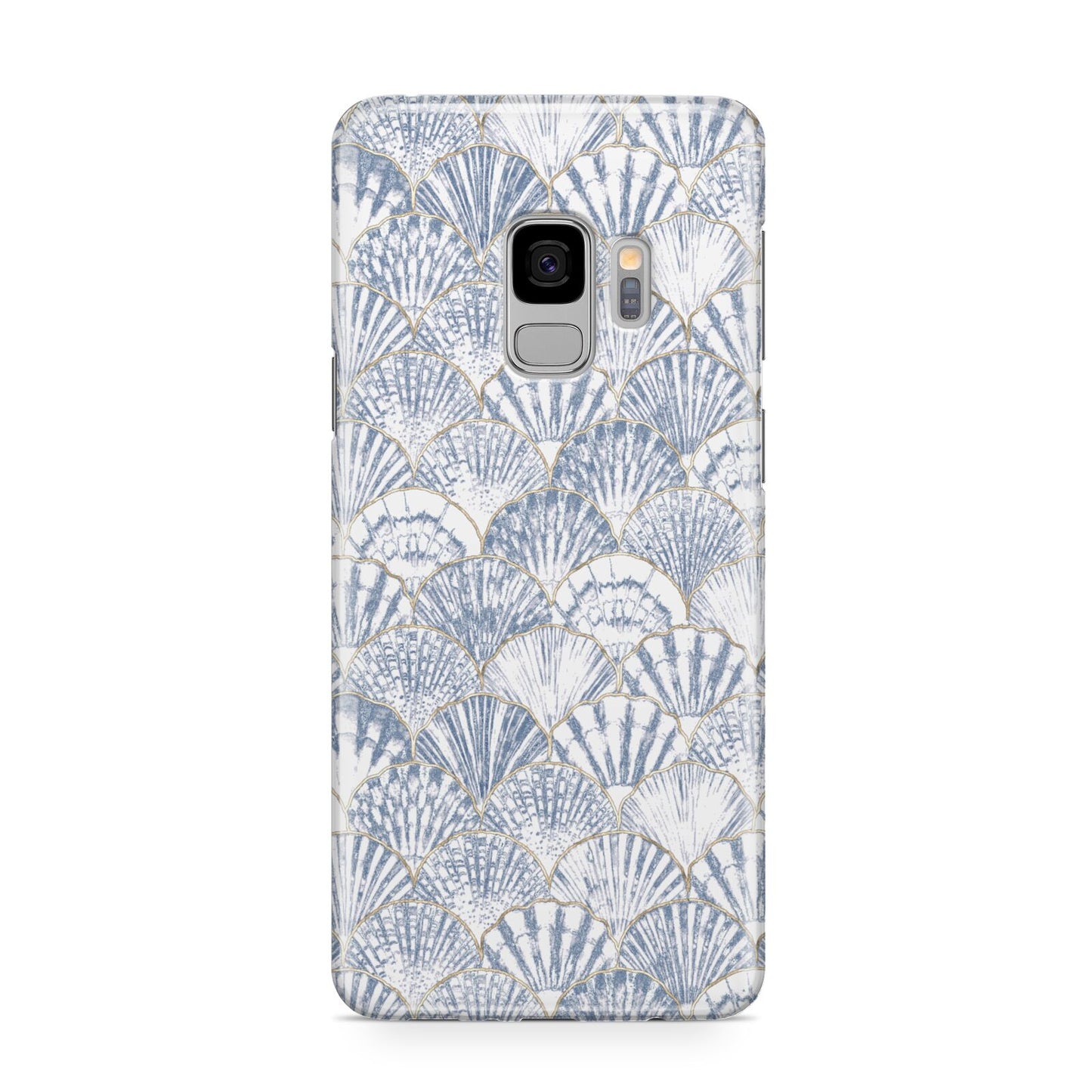 Blue Seashell Pattern Samsung Galaxy S9 Case