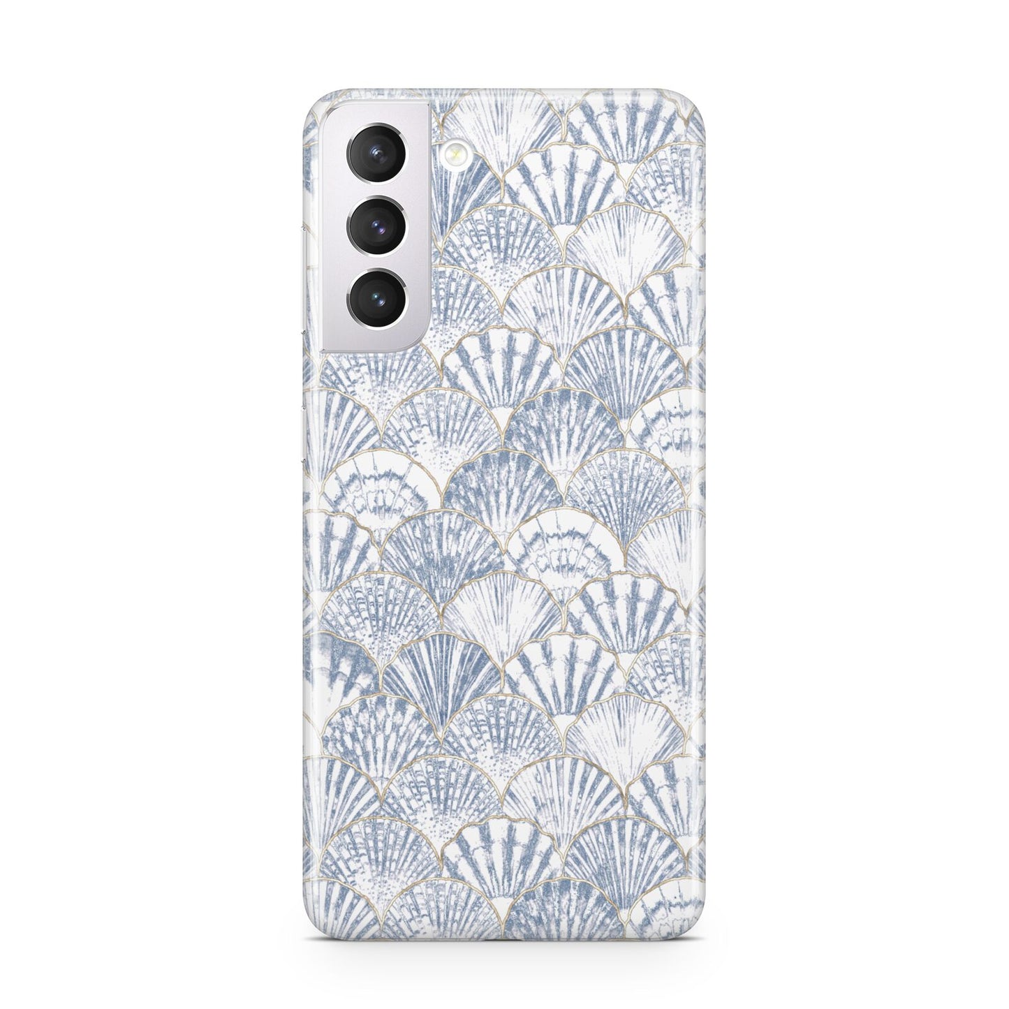 Blue Seashell Pattern Samsung S21 Case