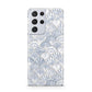 Blue Seashell Pattern Samsung S21 Ultra Case