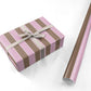 Blush and Cocoa Stripe Personalised Wrapping Paper