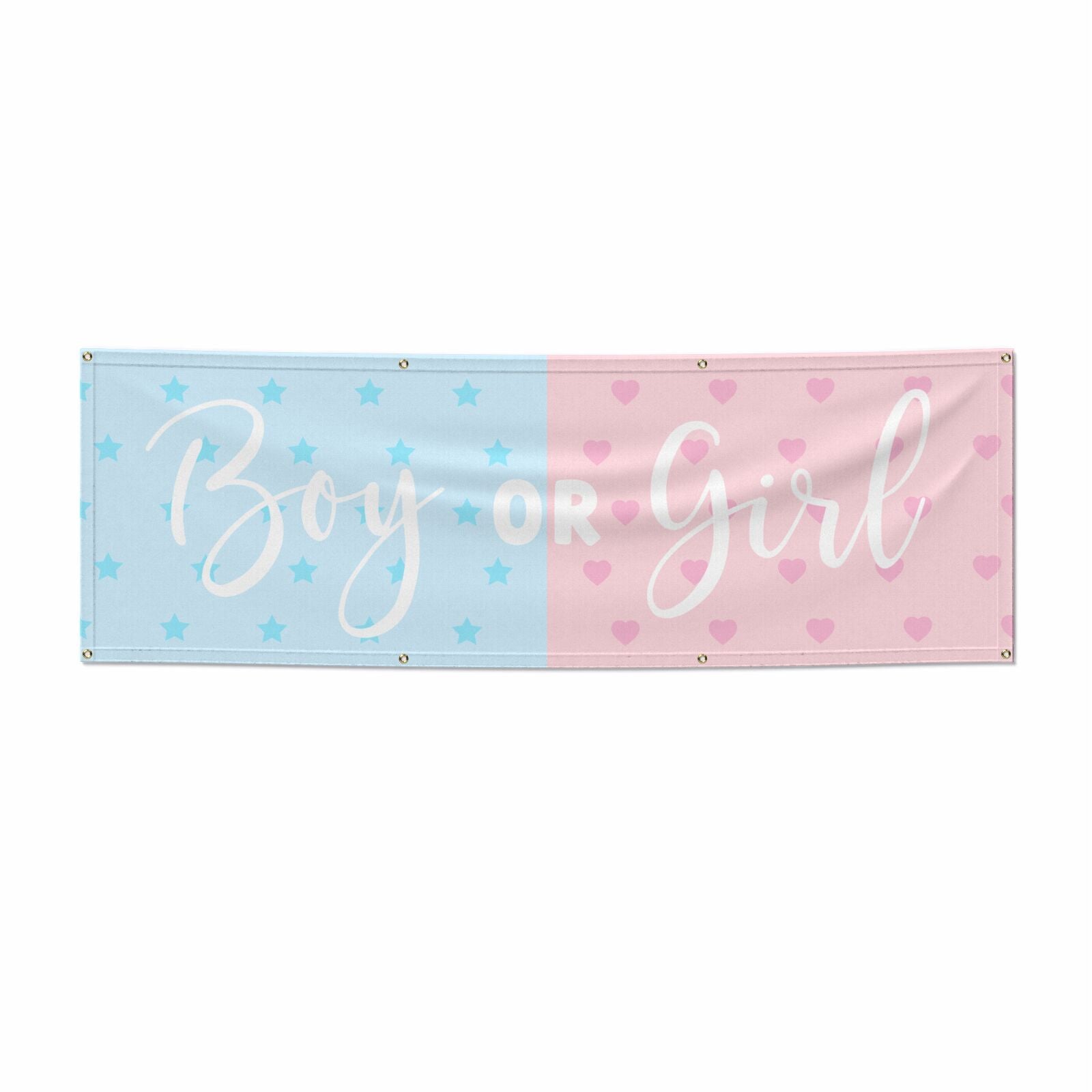 Boy or Girl Gender Reveal 6x2 Banner