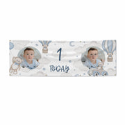 Boys 1st Birthday Personalised Photo 6x2 Banner