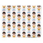 Boys Personalised Photo Face Wrestler Birthday Personalised Wrapping Paper Alternative