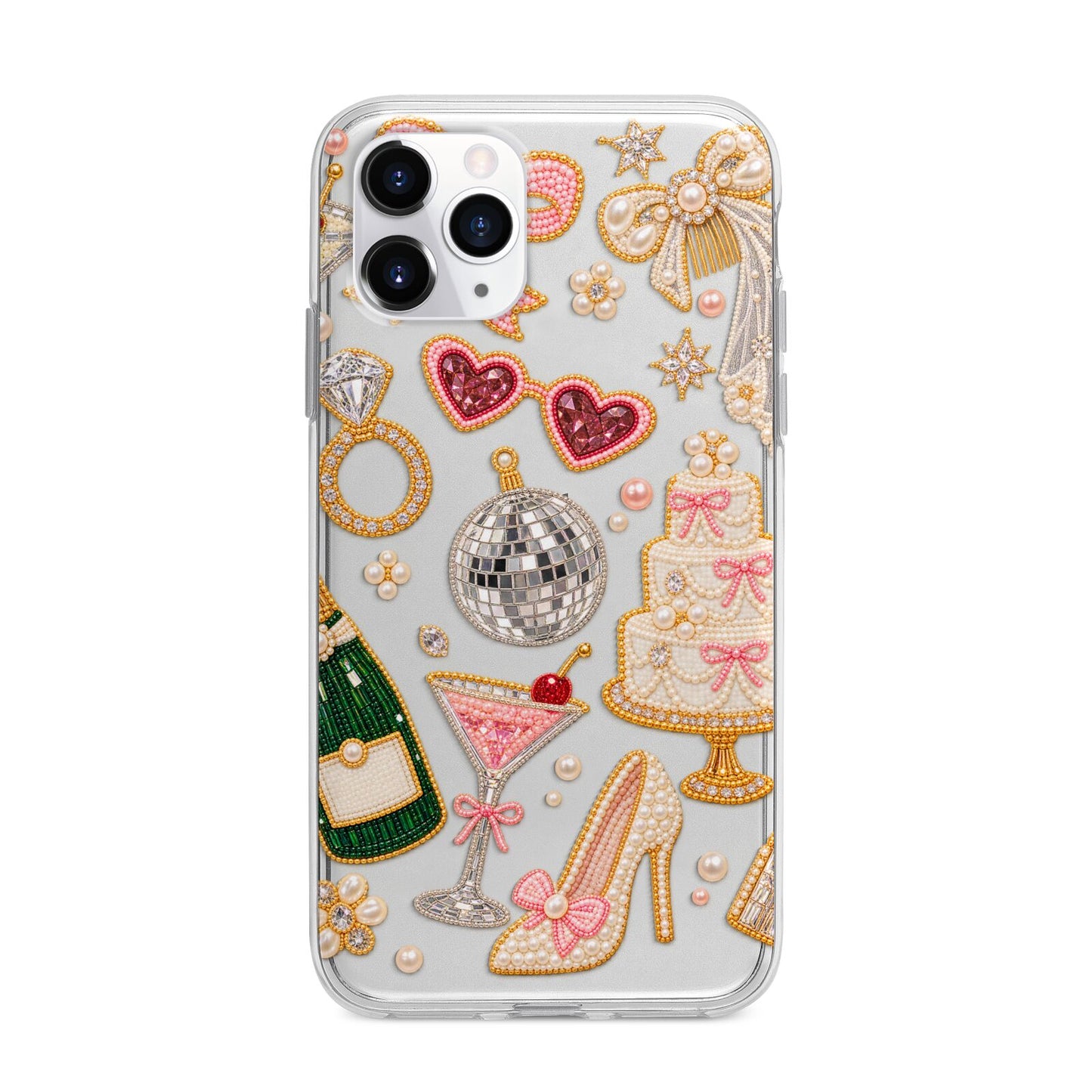 Bridal Afterparty Apple iPhone 11 Pro in Silver with Bumper Case