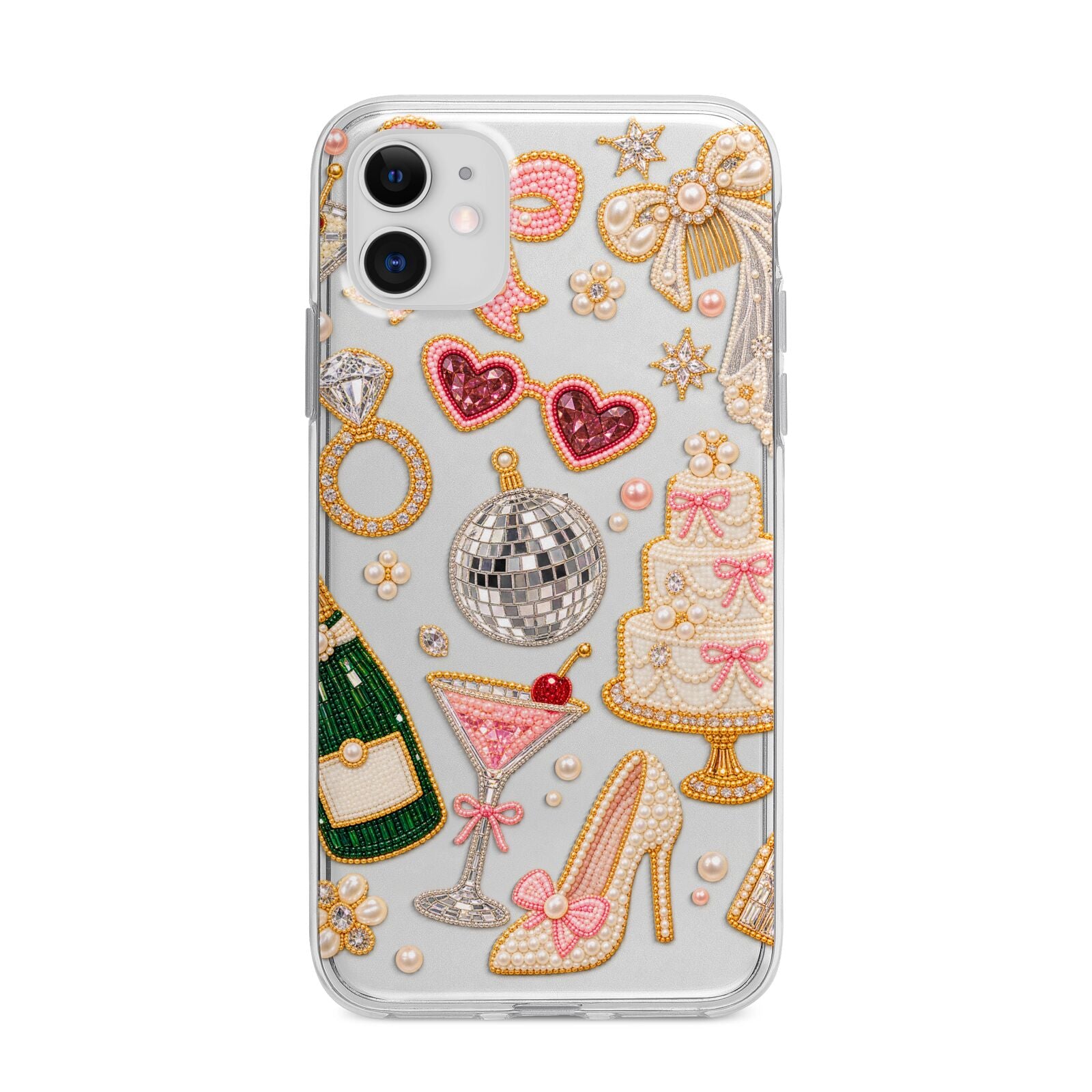 Bridal Afterparty Apple iPhone 11 in White with Bumper Case