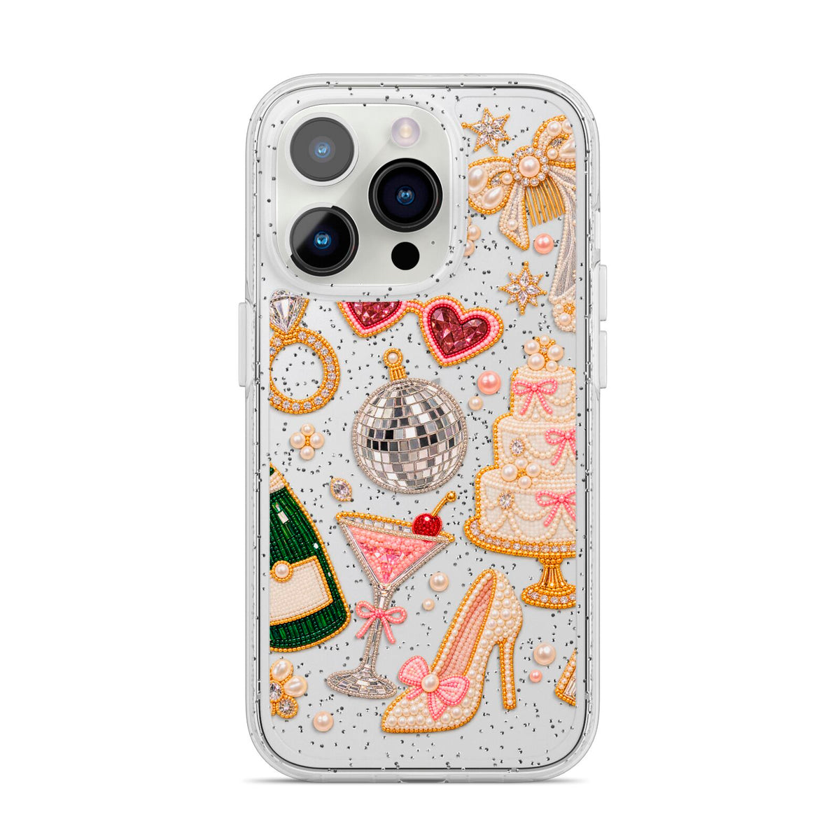 Bridal Afterparty iPhone 14 Pro Glitter Tough Case Silver