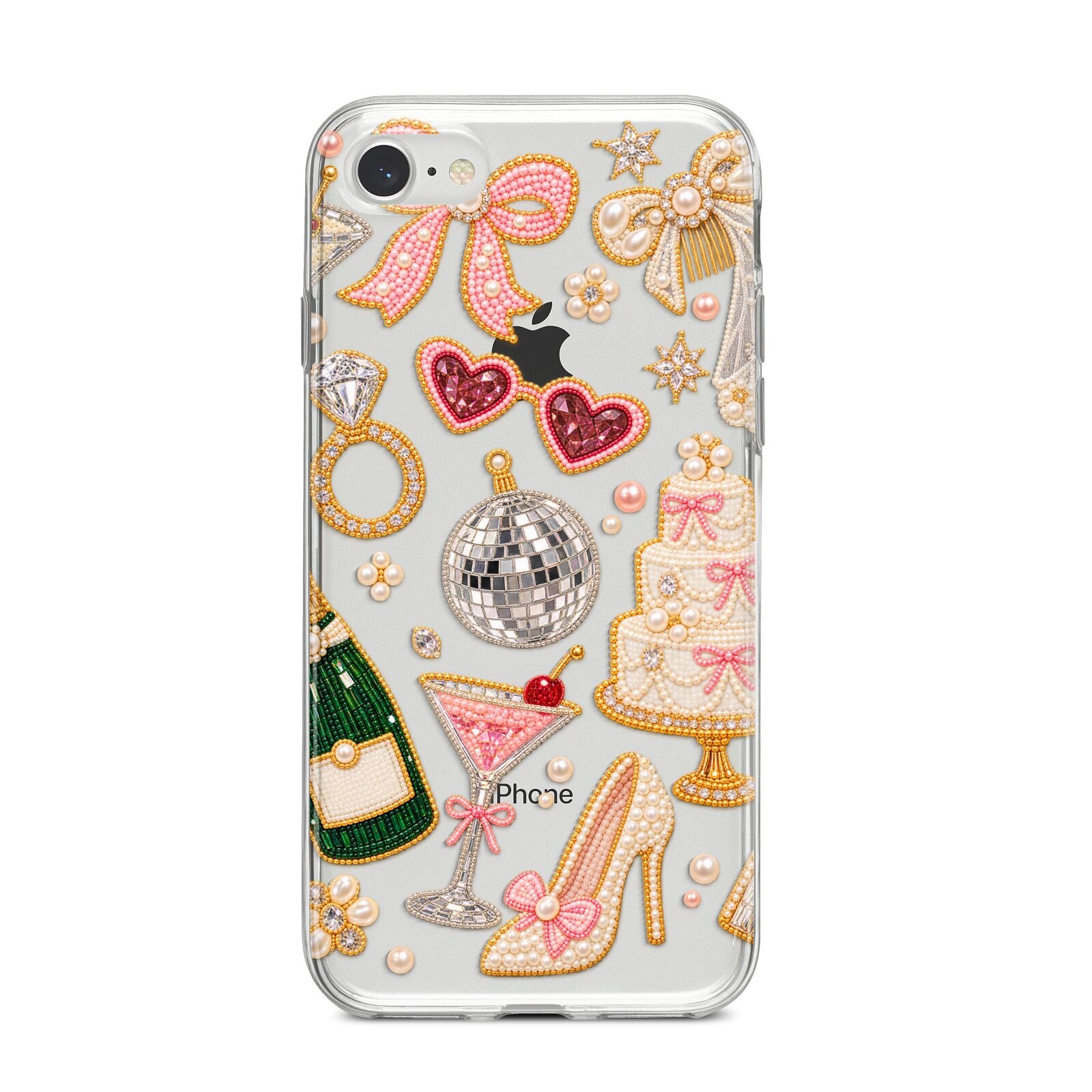 Bridal Afterparty iPhone 8 Bumper Case on Silver iPhone