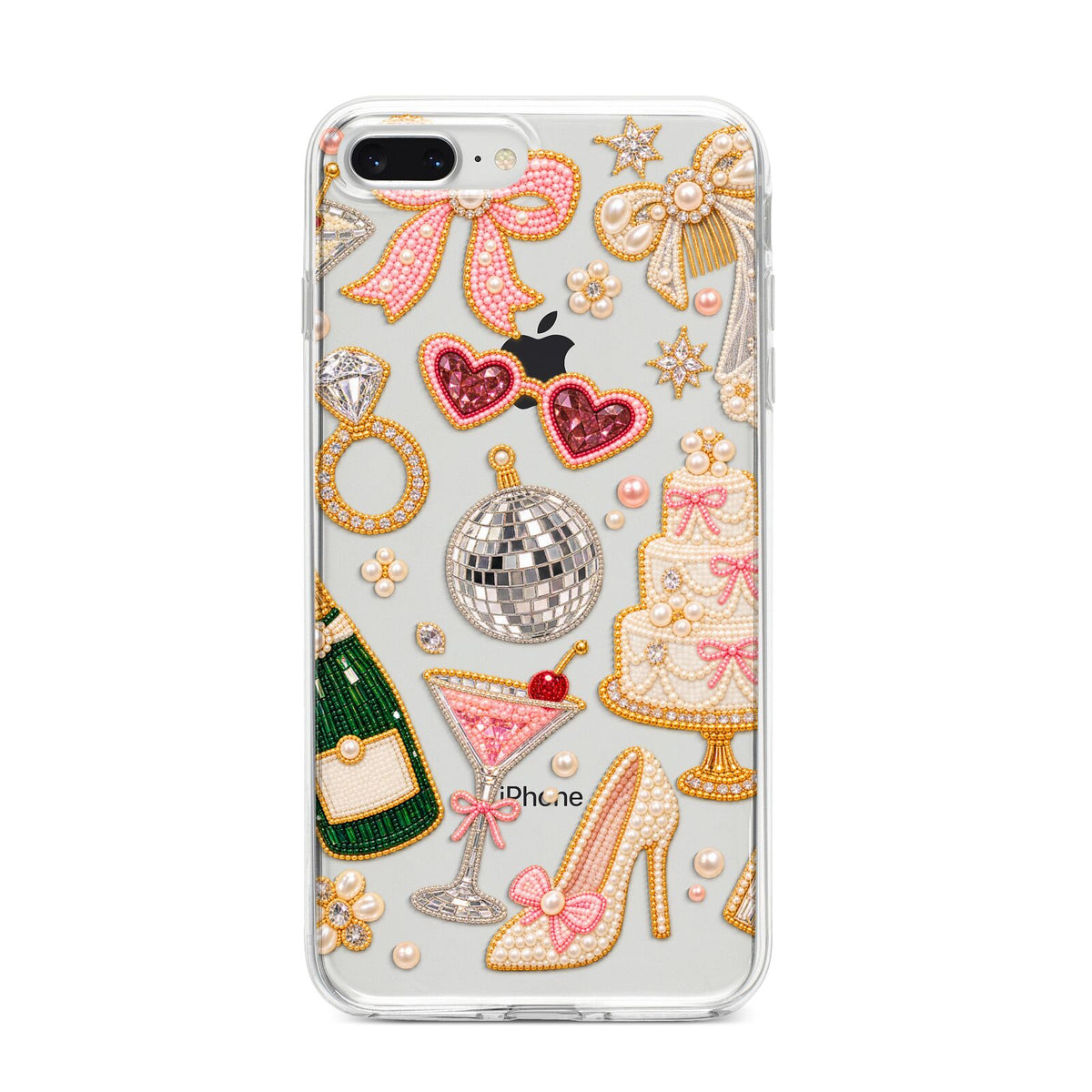 Bridal Afterparty iPhone 8 Plus Bumper Case on Silver iPhone