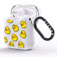 Bright Yellow Rubber Duck Pattern AirPods Clear Case Side Image