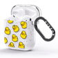 Bright Yellow Rubber Duck Pattern AirPods Glitter Case Side Image