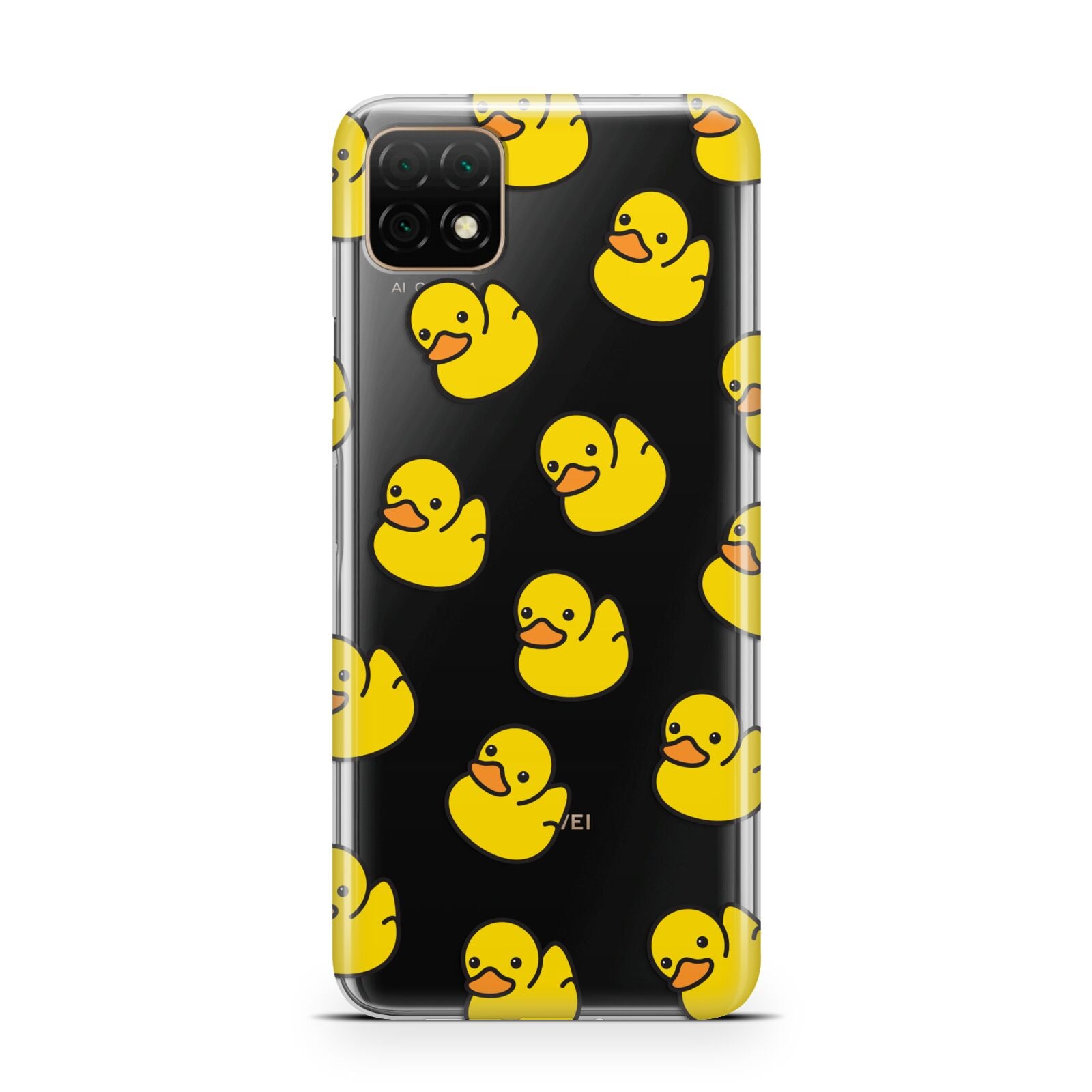 Bright Yellow Rubber Duck Pattern Huawei Enjoy 20 Phone Case