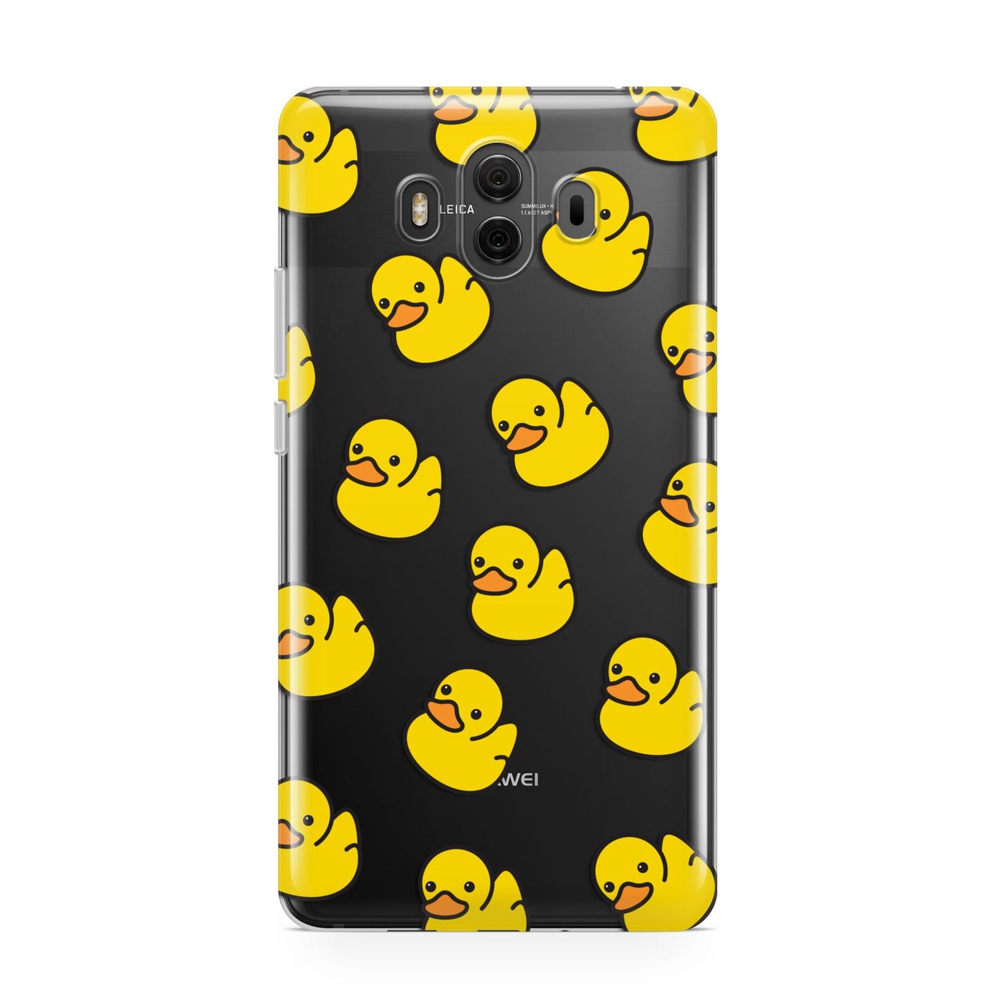 Bright Yellow Rubber Duck Pattern Huawei Mate 10 Protective Phone Case
