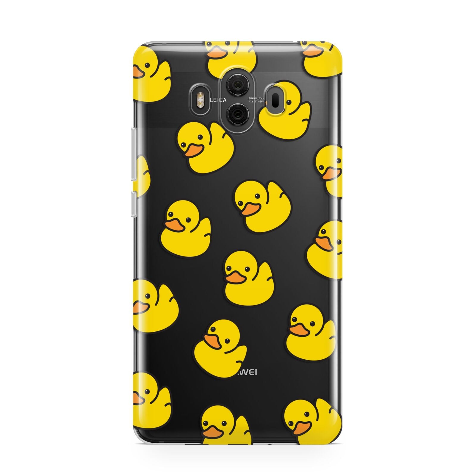 Bright Yellow Rubber Duck Pattern Huawei Mate 10 Protective Phone Case