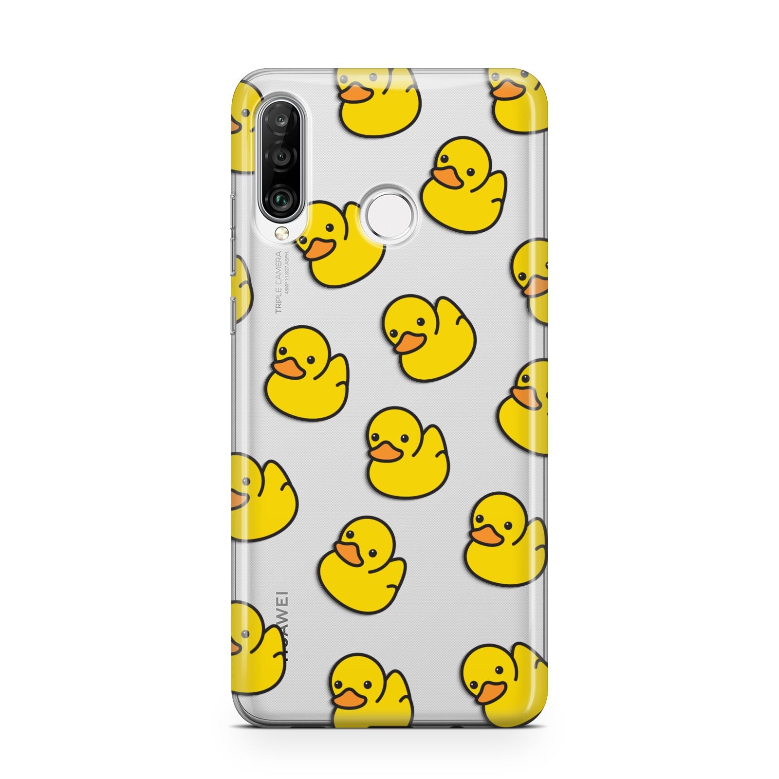 Bright Yellow Rubber Duck Pattern Huawei P30 Lite Phone Case