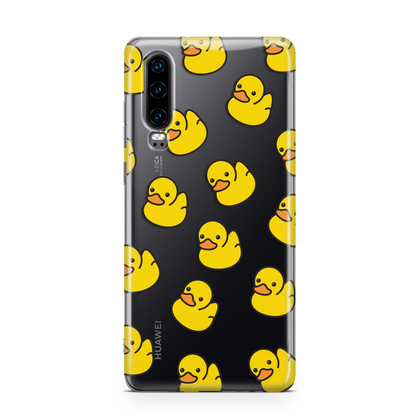 Bright Yellow Rubber Duck Pattern Huawei P30 Phone Case