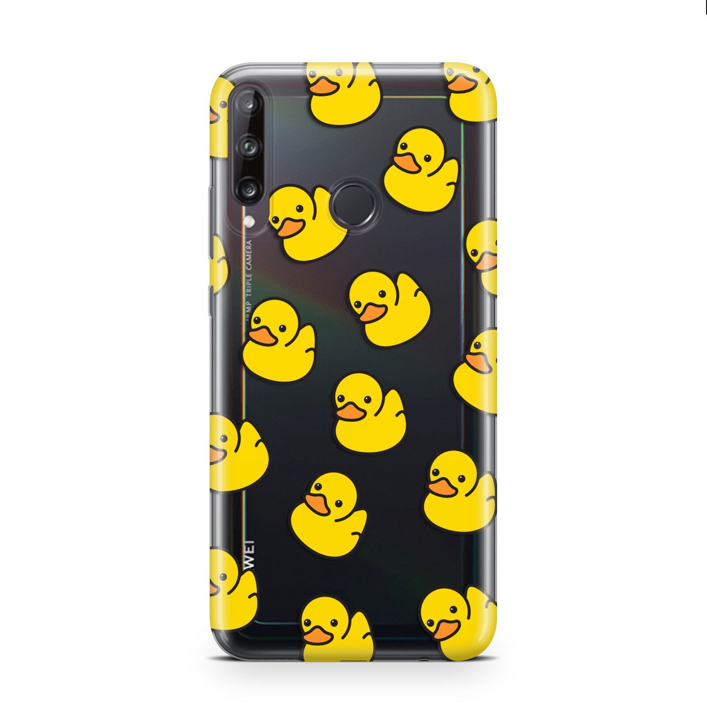 Bright Yellow Rubber Duck Pattern Huawei P40 Lite E Phone Case