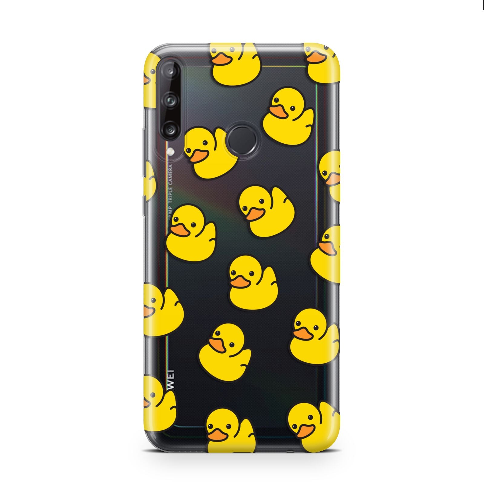 Bright Yellow Rubber Duck Pattern Huawei P40 Lite E Phone Case