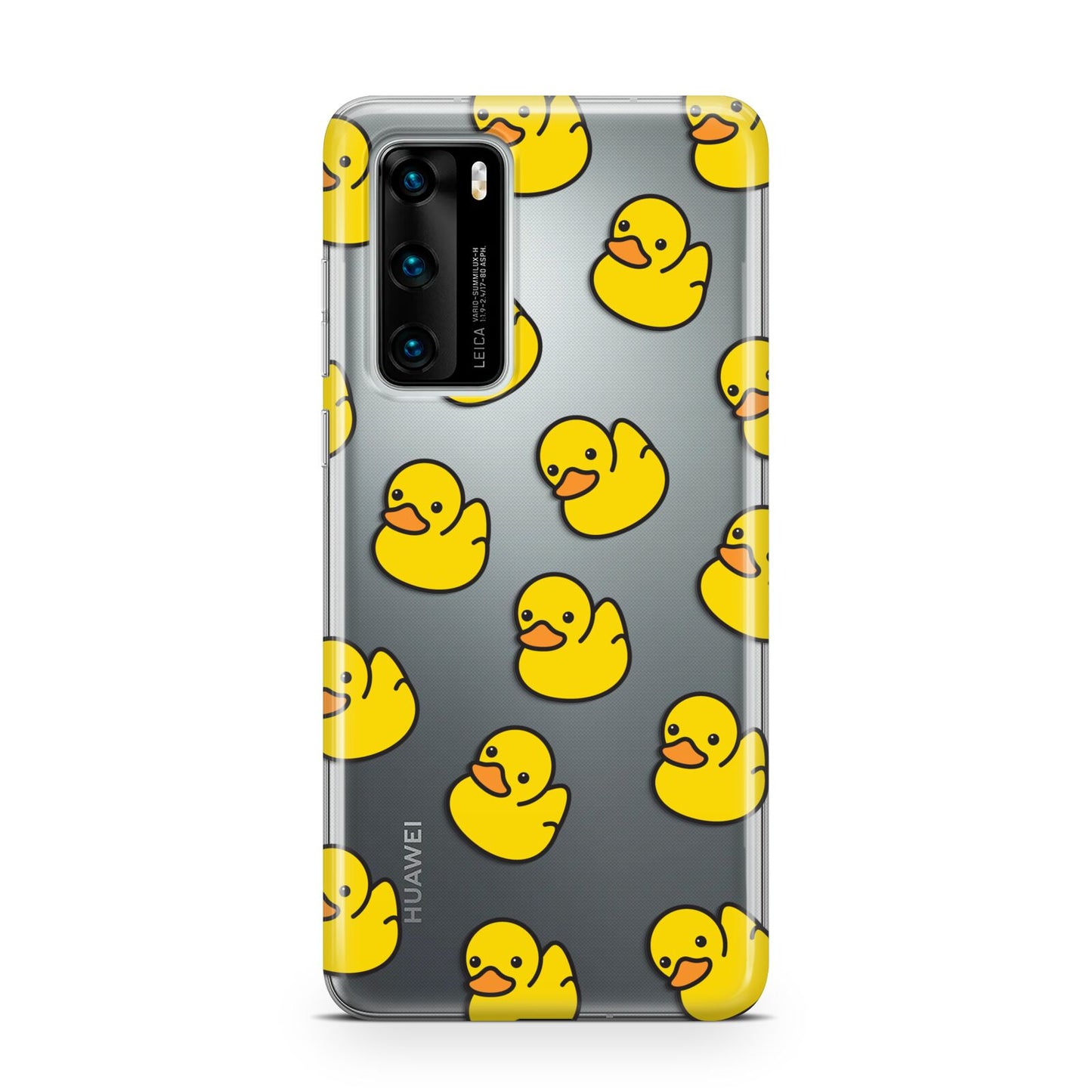 Bright Yellow Rubber Duck Pattern Huawei P40 Phone Case