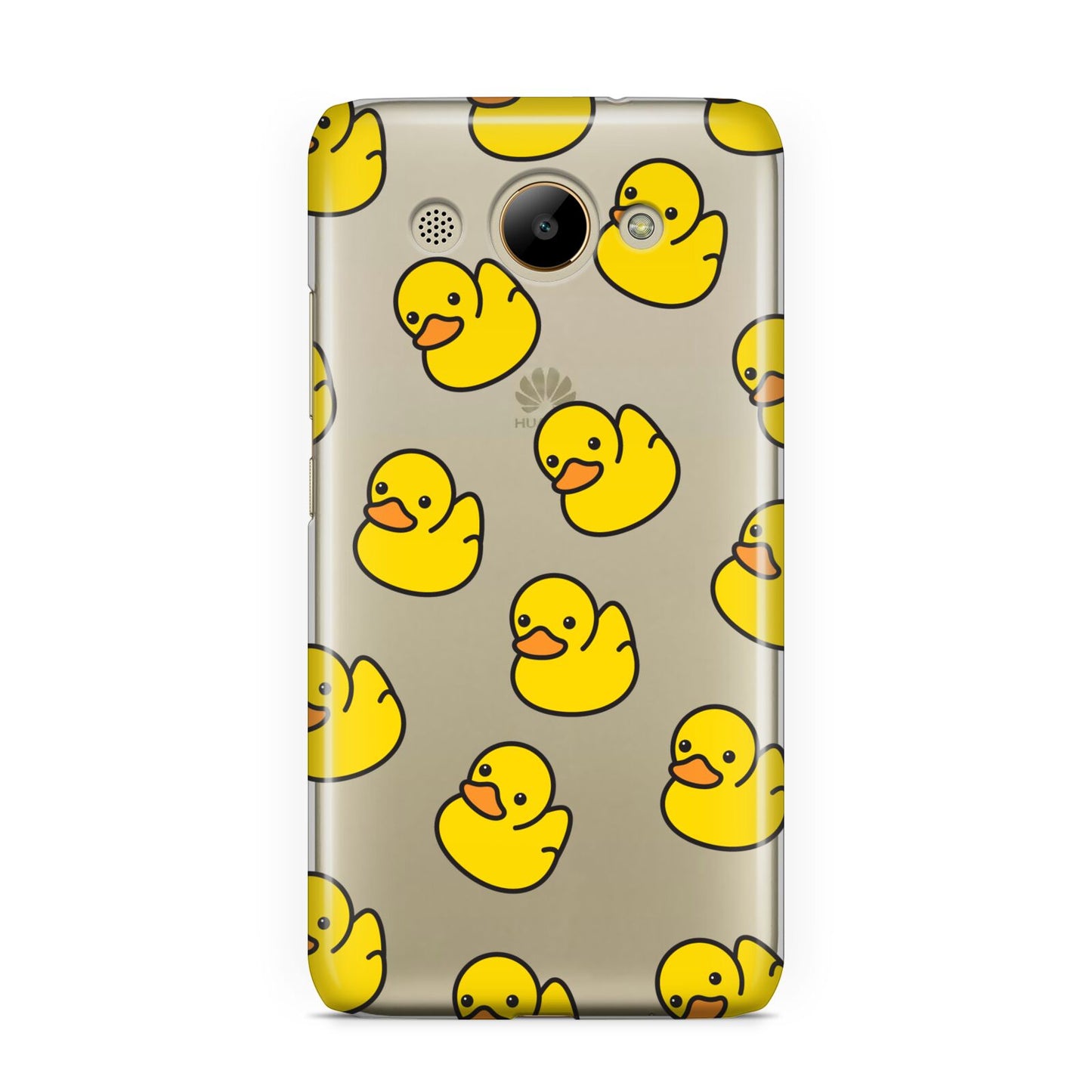 Bright Yellow Rubber Duck Pattern Huawei Y3 2017
