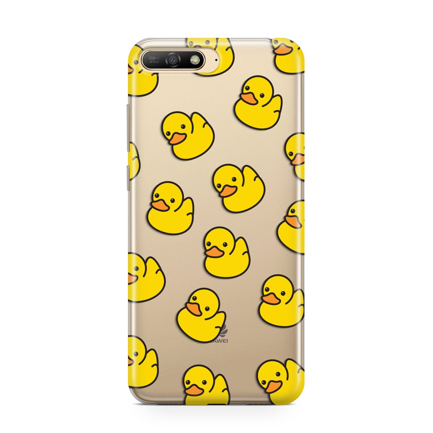 Bright Yellow Rubber Duck Pattern Huawei Y6 2018