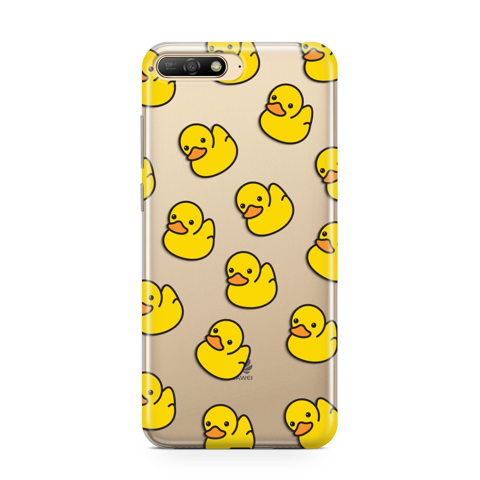 Bright Yellow Rubber Duck Pattern Huawei Y6 2018