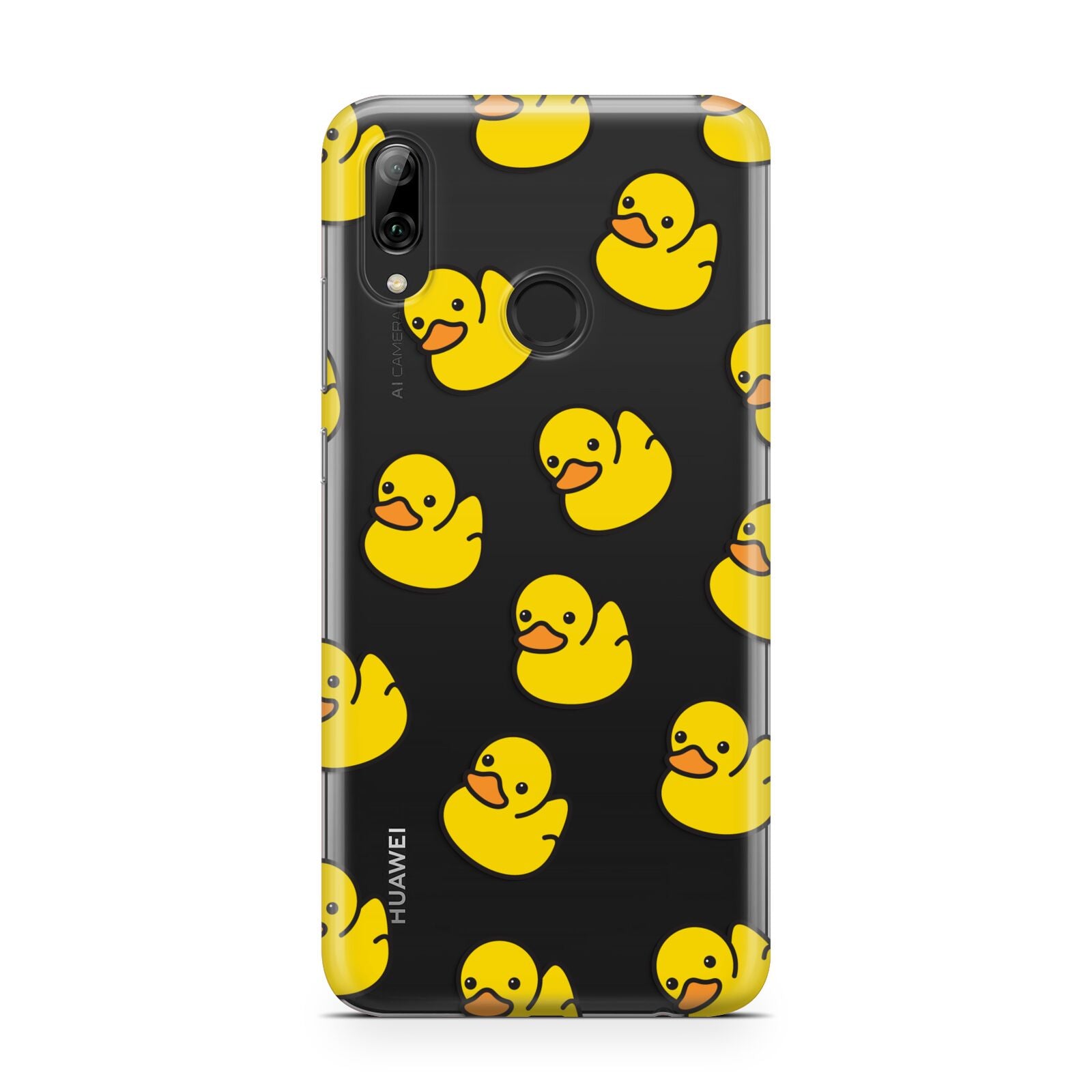 Bright Yellow Rubber Duck Pattern Huawei Y7 2019