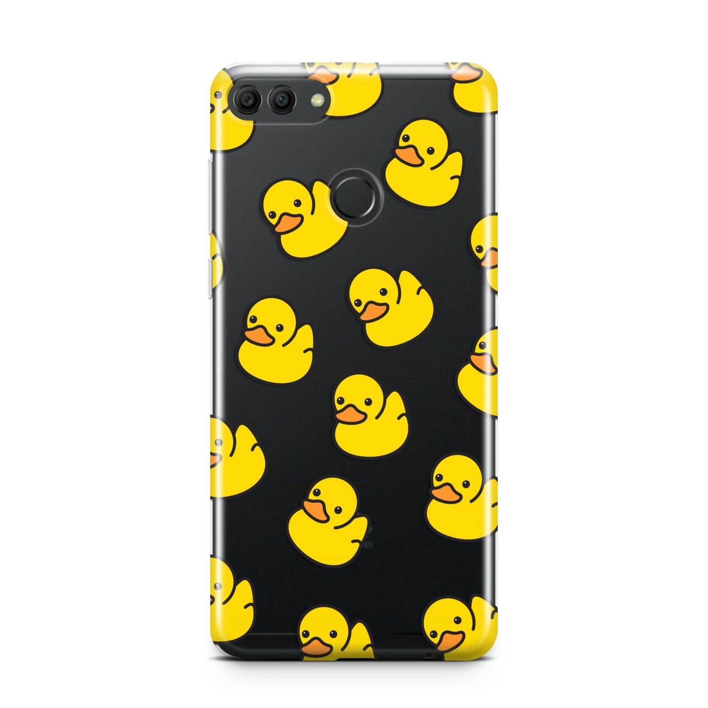 Bright Yellow Rubber Duck Pattern Huawei Y9 2018
