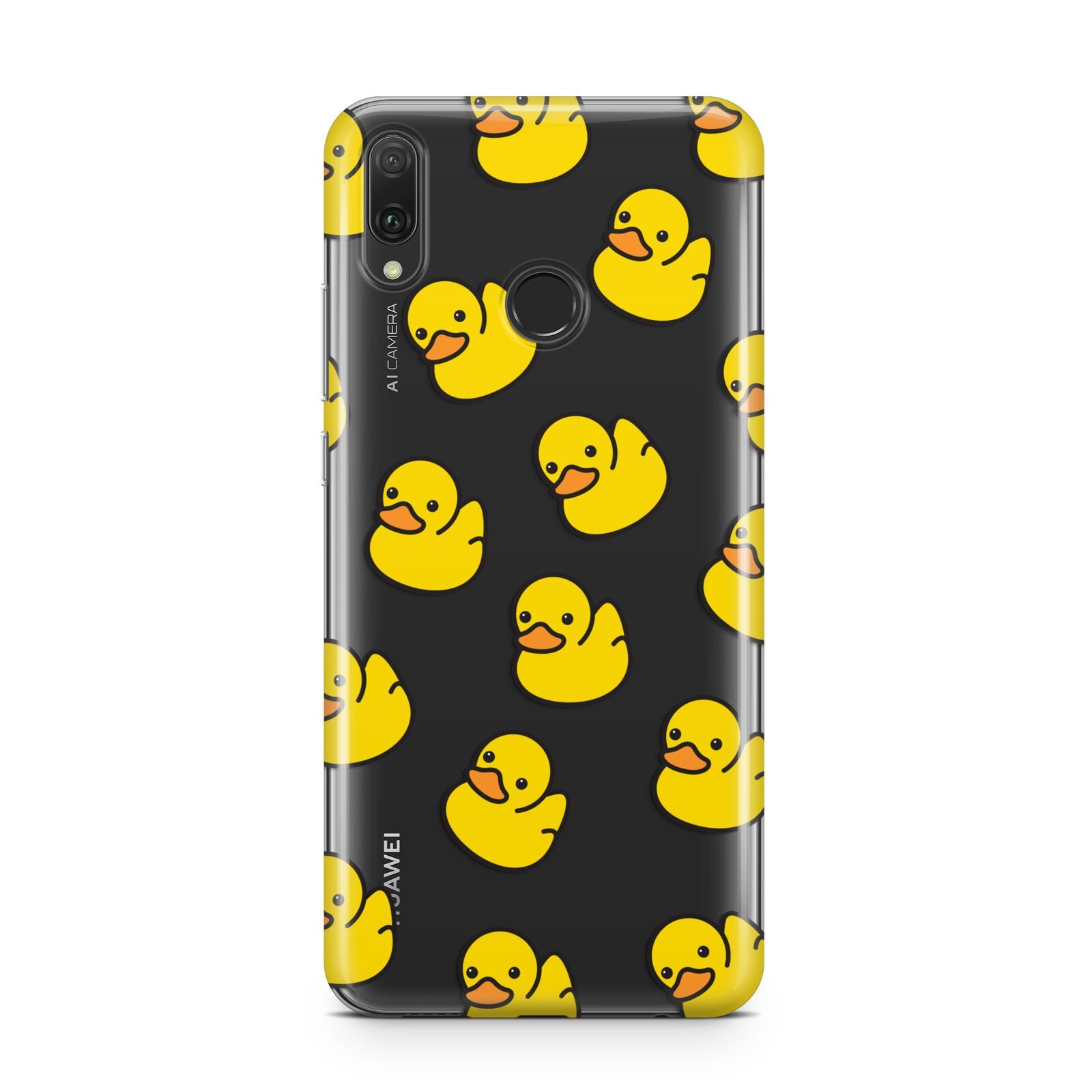Bright Yellow Rubber Duck Pattern Huawei Y9 2019