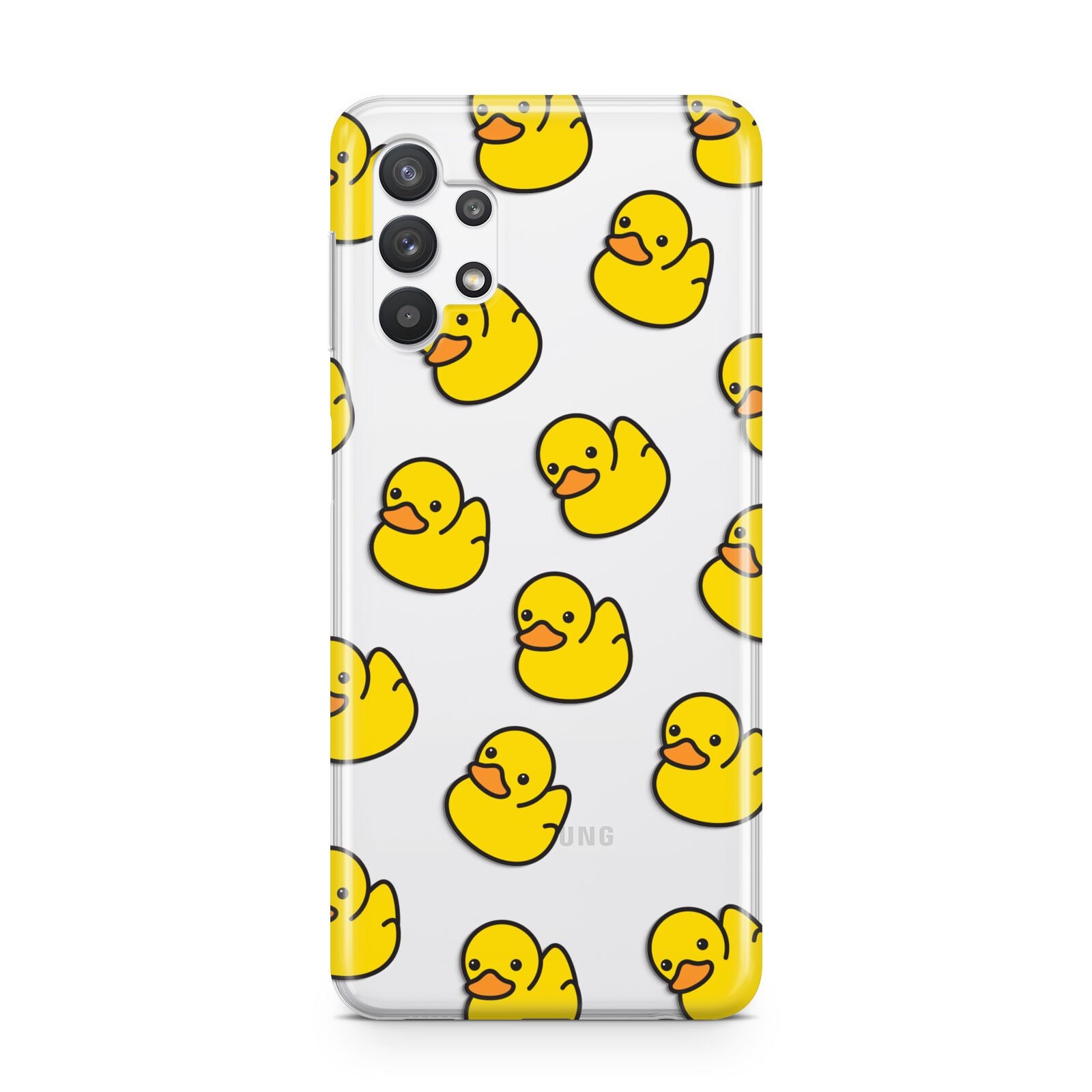 Bright Yellow Rubber Duck Pattern Samsung A32 5G Case