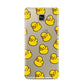Bright Yellow Rubber Duck Pattern Samsung Galaxy A3 2016 Case on gold phone