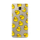 Bright Yellow Rubber Duck Pattern Samsung Galaxy A7 2016 Case on gold phone