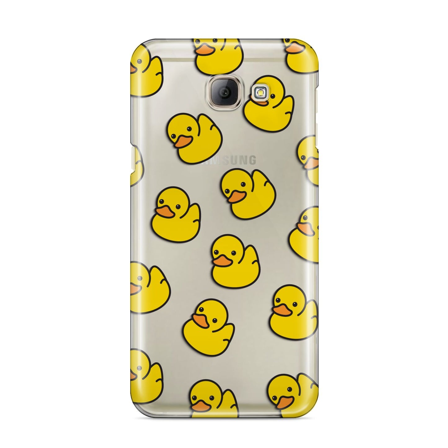 Bright Yellow Rubber Duck Pattern Samsung Galaxy A8 2016 Case