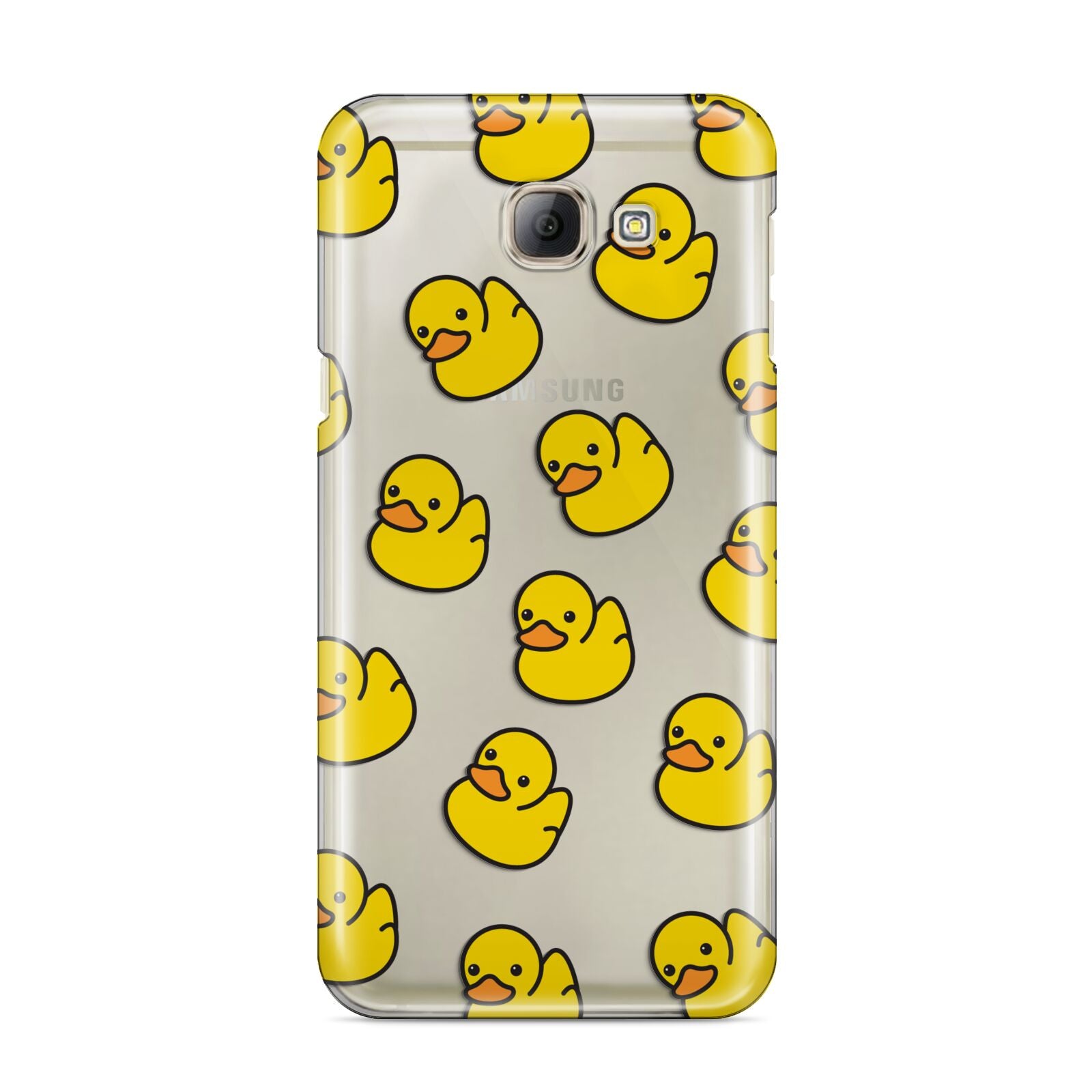 Bright Yellow Rubber Duck Pattern Samsung Galaxy A8 2016 Case