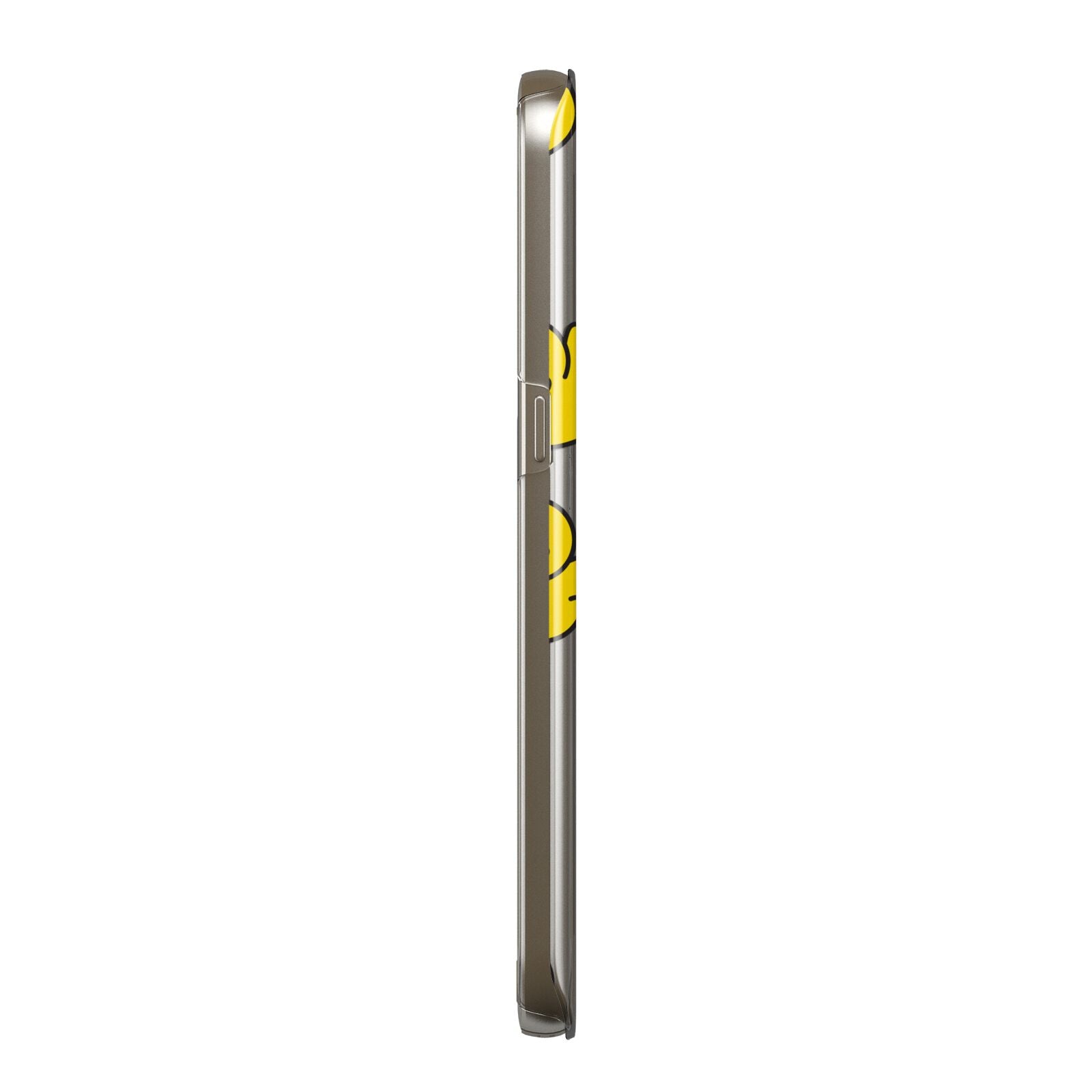 Bright Yellow Rubber Duck Pattern Samsung Galaxy Case Side View