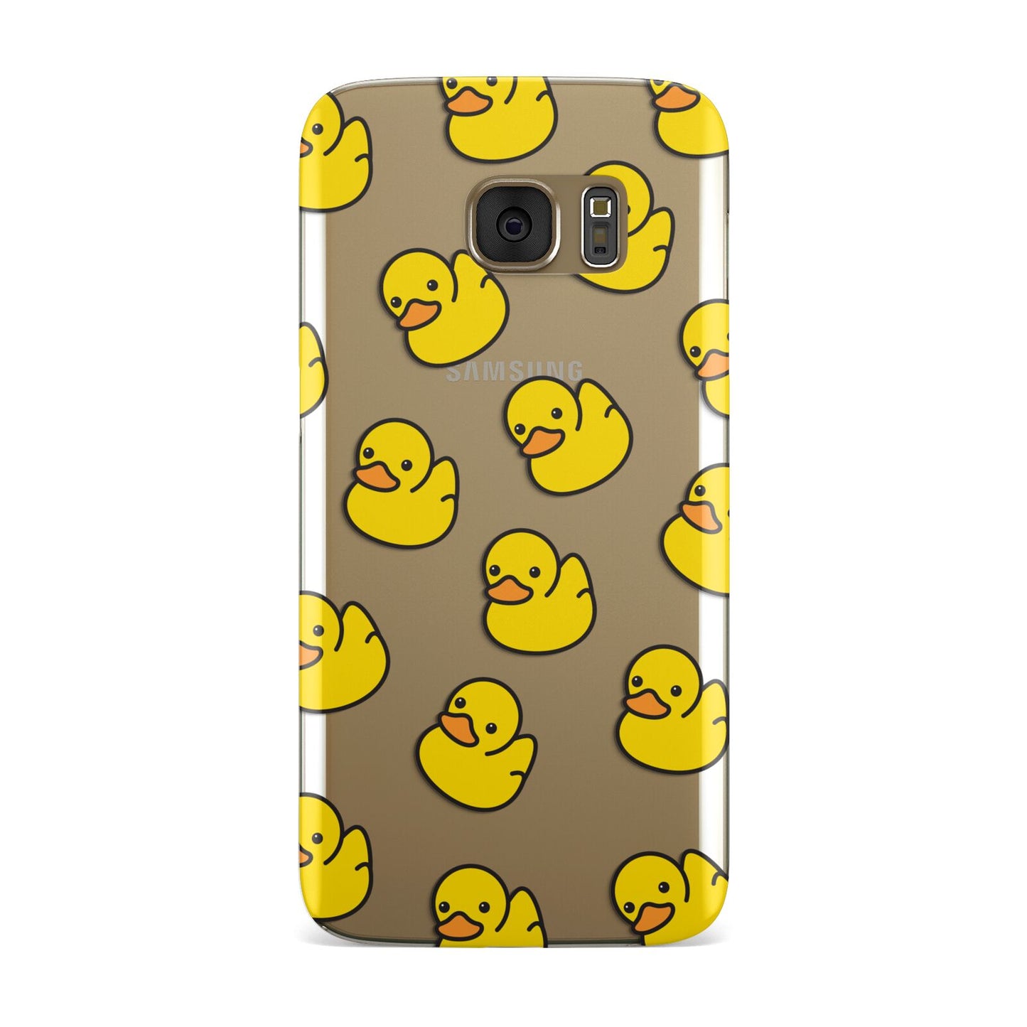Bright Yellow Rubber Duck Pattern Samsung Galaxy Case