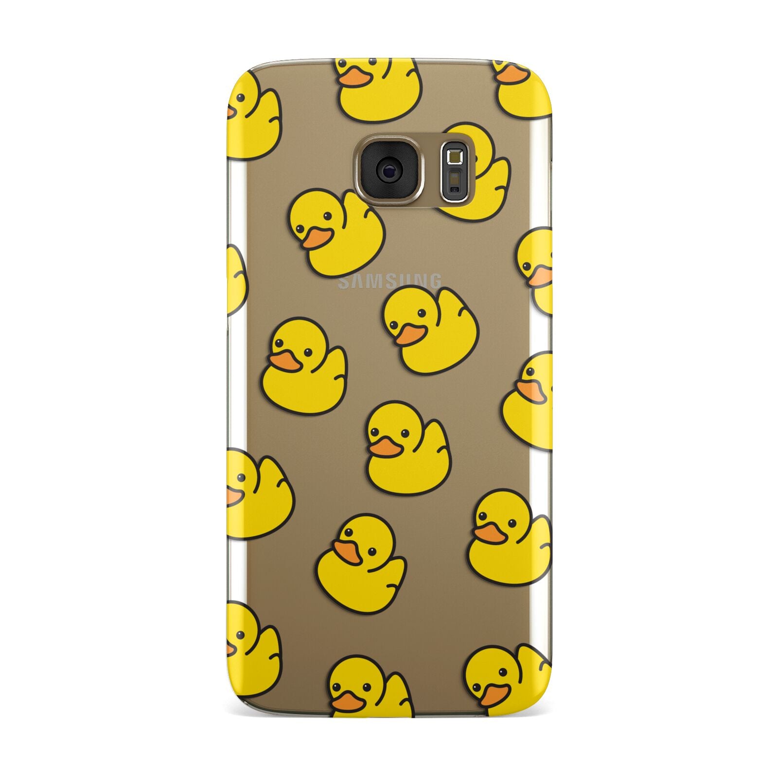 Bright Yellow Rubber Duck Pattern Samsung Galaxy Case